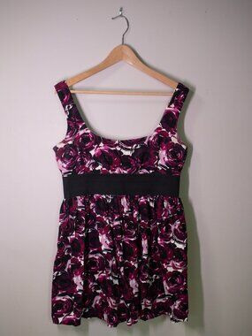 Necessary Objects Magenta Floral Mini Dress